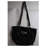 Capriori Black Tote Bag with Silver Detail