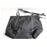 Capriori Black Tote Bag with Silver Detail