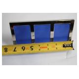 Triple Opening Picture Frame with Blue Background