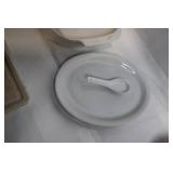 Collection of Ceramic Baking Dishes and Cutting Board