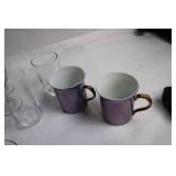 Assorted Collection of Glassware and Ceramic Mugs