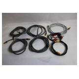 Assorted High-Quality HDMI and RCA Audio Video Cables with Wooden Poker Chip Holder Set