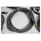 Assorted High-Quality HDMI and RCA Audio Video Cables with Wooden Poker Chip Holder Set