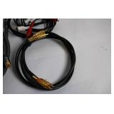 Assorted High-Quality HDMI and RCA Audio Video Cables with Wooden Poker Chip Holder Set