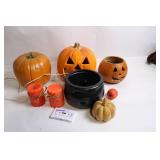 Halloween Pumpkin Decoration Set with Electric Warmer