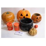 Halloween Pumpkin Decoration Set with Electric Warmer