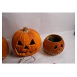 Halloween Pumpkin Decoration Set with Electric Warmer