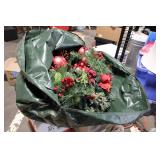 Large Christmas Wreath with Ornaments and Storage Bag