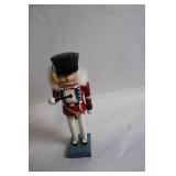 11-Inch Wooden Nutcracker Soldier in Red and Blue Uniform