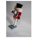 11-Inch Wooden Nutcracker Soldier in Red and Blue Uniform