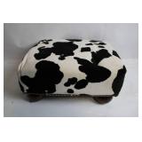 Cowhide Patterned Ottoman