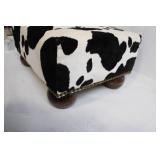Cowhide Patterned Ottoman