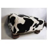 Cowhide Patterned Ottoman