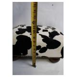 Cowhide Patterned Ottoman