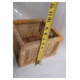 Small Wicker Storage Basket with Handles