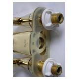 Delta Gold-Plated Bathroom Faucet Fixture with Dual Handles