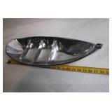 Stainless Steel Canoe-shaped Tray with Four Compartments