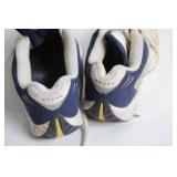 Pair of Nike Athletic Shoes, Size US 7.5, White and Blue