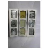 Distressed White Tabletop Tri-Fold Photo Frame