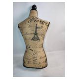 Vintage Parisian Print Dress Form Mannequin