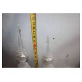 Set of 3 Silver Glitter Christmas Tree Ornaments