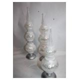 Set of 3 Silver Glitter Christmas Tree Ornaments