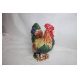 Colorful Ceramic Rooster Figurine - 12" Tall