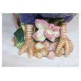 Colorful Ceramic Rooster Figurine - 12" Tall