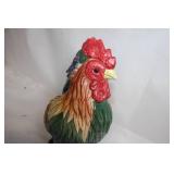 Colorful Ceramic Rooster Figurine - 12" Tall