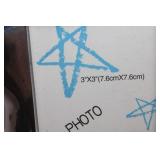 Set of 2 Star-Shaped Photo Frames, Silver and Gold