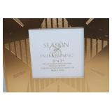 Set of 2 Star-Shaped Photo Frames, Silver and Gold