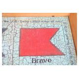 Nautical Flag Signal Design Wooden Serving Tray