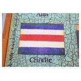 Nautical Flag Signal Design Wooden Serving Tray