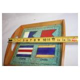 Nautical Flag Signal Design Wooden Serving Tray