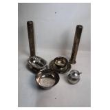 Vintage Collection of Silver-Plated Tableware Including Vases and Serving Dishes