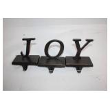 Set of 3 Metal JOY Letter Stocking Holders