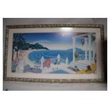Framed Beach and Ocean Scene Artwork