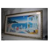 Framed Beach and Ocean Scene Artwork