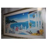 Framed Beach and Ocean Scene Artwork