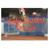 Vintage Beefeater London Distilled Dry Gin Framed Bar Mirror