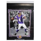 Framed Brett Favre Autographed Photo with Minnesota Vikings Plaque