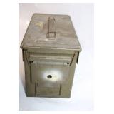 Metal Ammunition Storage Box with Lid and Handles
