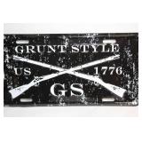 Grunt Style US 1776 Vintage-Style Metal License Plate