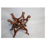 Foldable Hand-Carved Wooden Tripod Stand