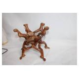 Foldable Hand-Carved Wooden Tripod Stand
