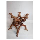 Foldable Hand-Carved Wooden Tripod Stand