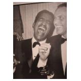 Framed Black and White Photograph of Dean Martin, Sammy Davis Jr., and Frank Sinatra