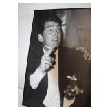 Framed Black and White Photograph of Dean Martin, Sammy Davis Jr., and Frank Sinatra