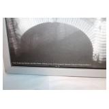 Large Framed Paris Canvas Print with Eiffel Tower Lit