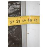 Large Framed Paris Canvas Print with Eiffel Tower Lit